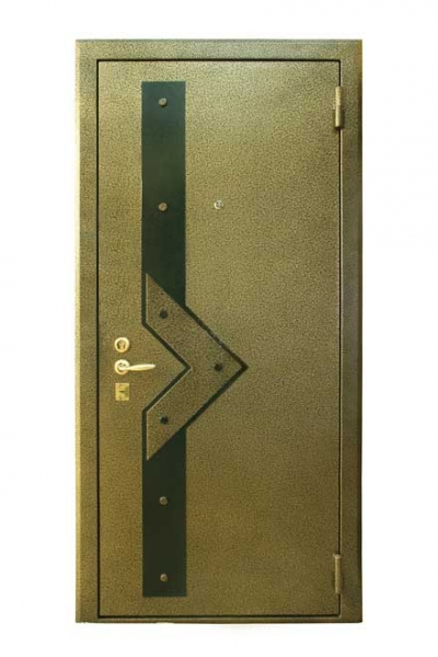 Сейф-дверь «Пики» с металлической отделкой